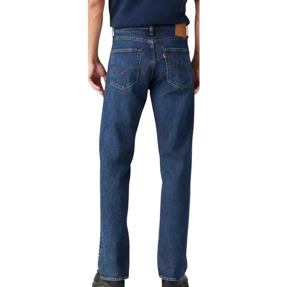 Levi's Men's 505 Regular Fit Medium Dark Wash Jeans W36 x L32 Relaxed - Picture 6 of 9